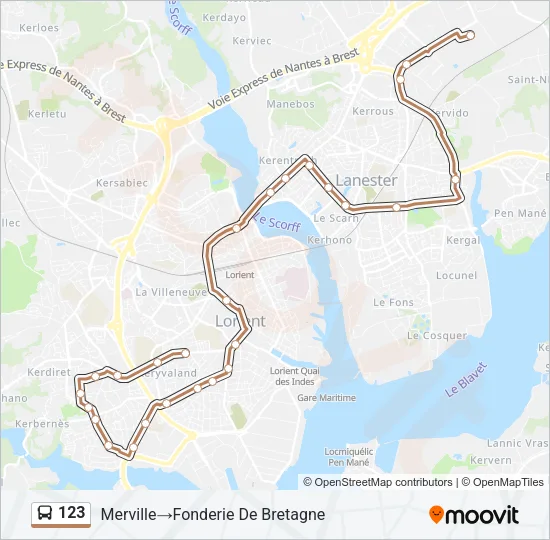123 Bus Line Map