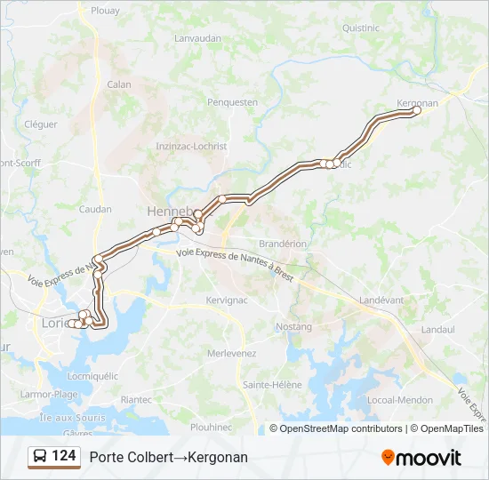 124 Bus Line Map
