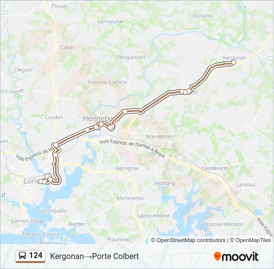 124 Bus Line Map
