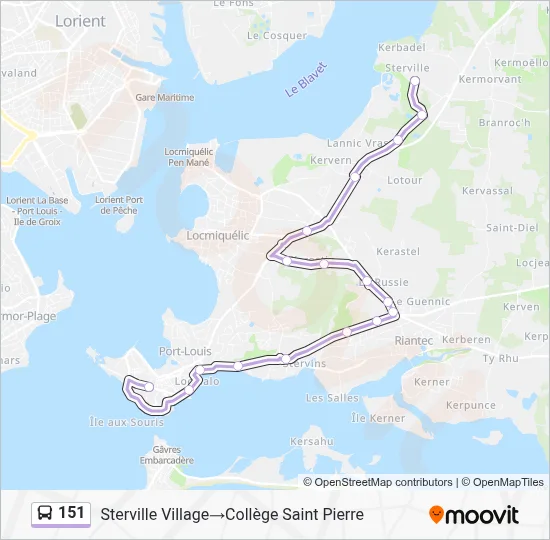 151 Bus Line Map