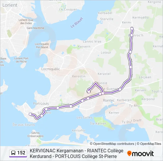 152 Bus Line Map