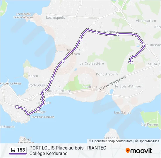 153 Bus Line Map