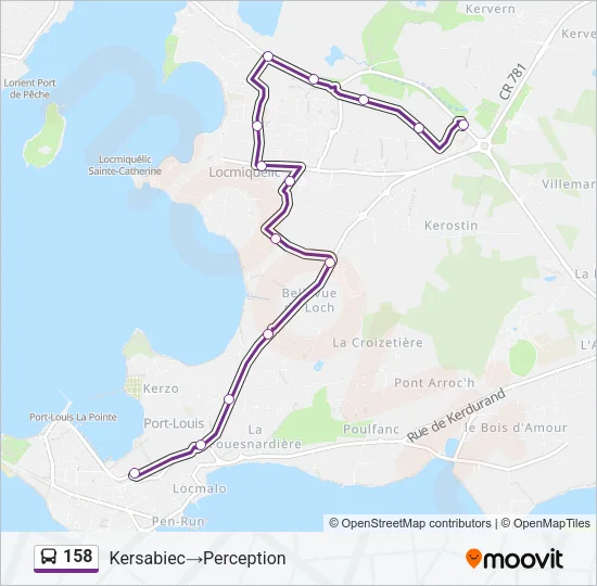 158 Bus Line Map