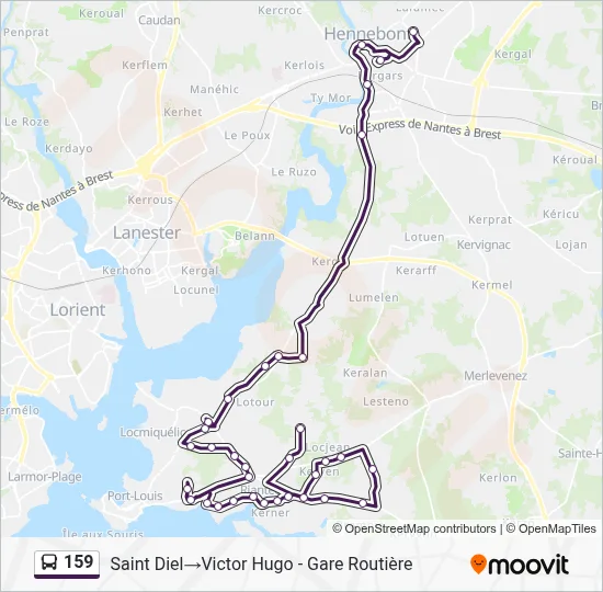 159 Bus Line Map