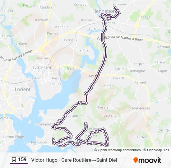 159 Bus Line Map