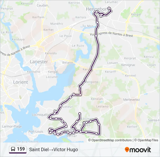 159 Bus Line Map