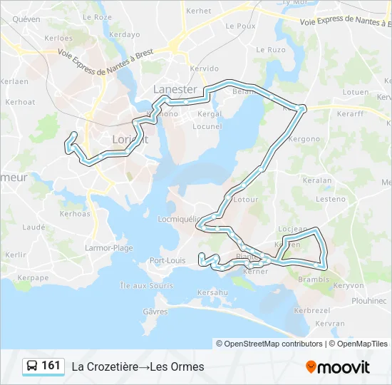 161 Bus Line Map