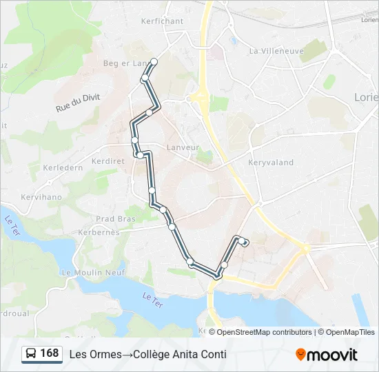 168 Bus Line Map