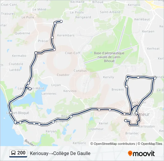 200 Bus Line Map