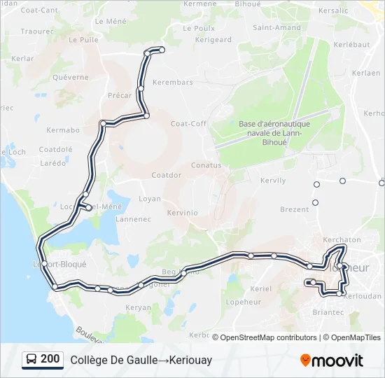 200 Bus Line Map