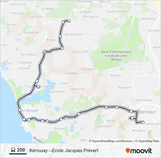 200 Bus Line Map