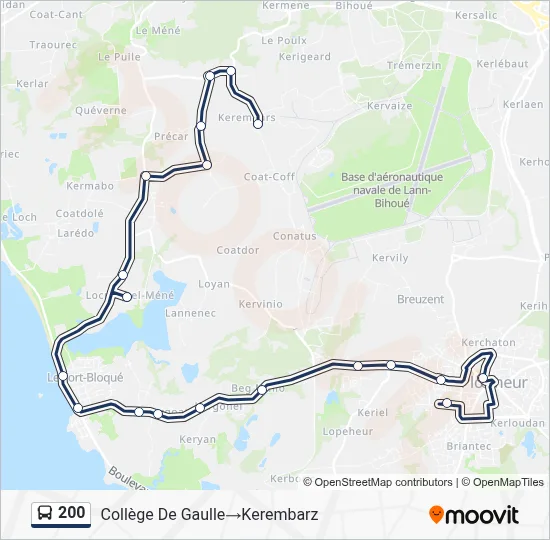 200 Bus Line Map