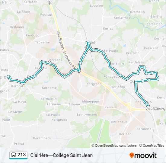 213 Bus Line Map