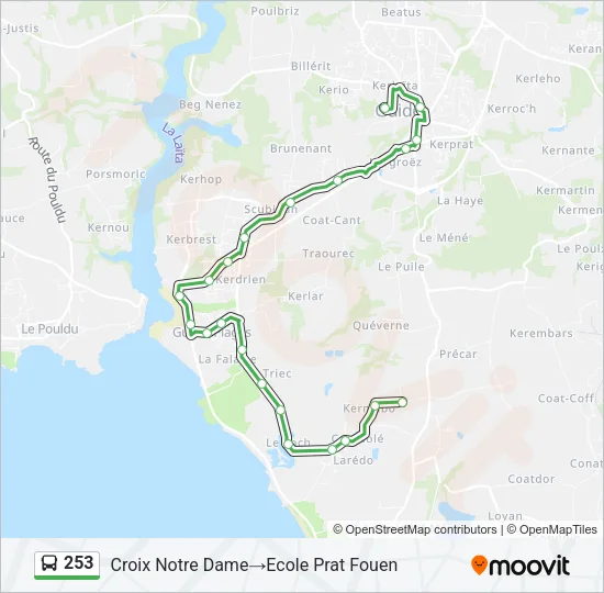 253 Bus Line Map