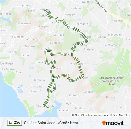 256 bus Line Map