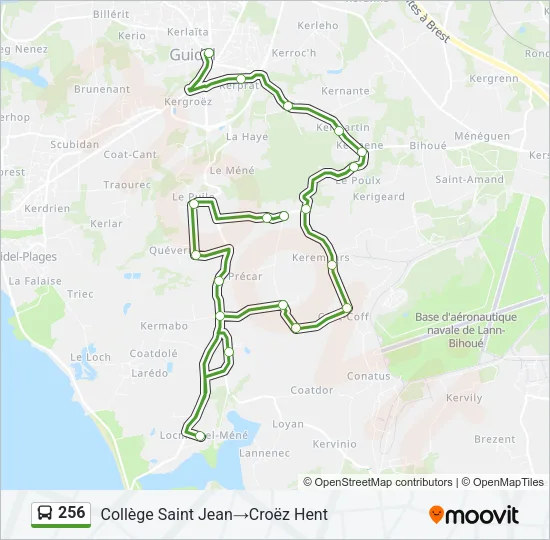 256 Bus Line Map