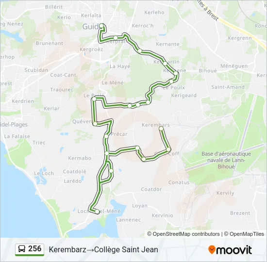 256 Bus Line Map