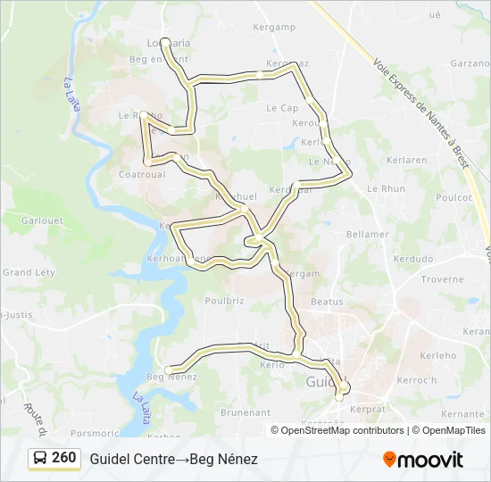 260 Bus Line Map