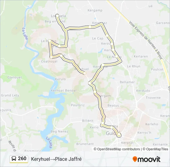 260 Bus Line Map