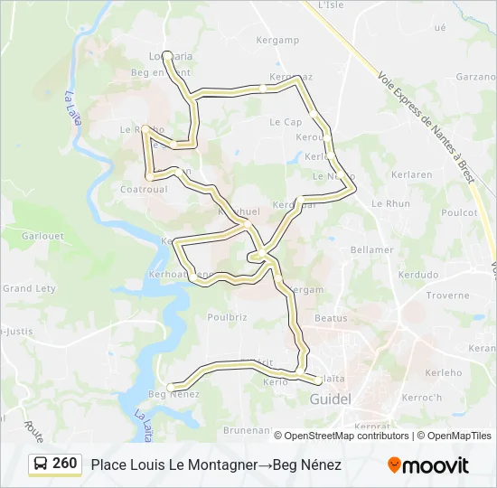 260 Bus Line Map