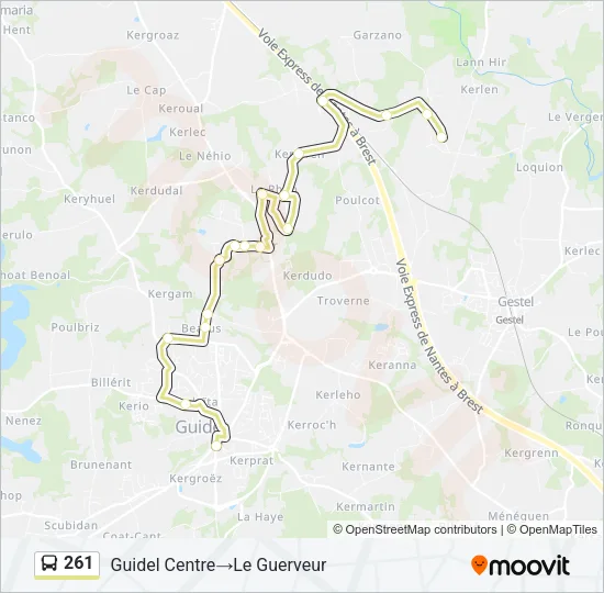 261 Bus Line Map