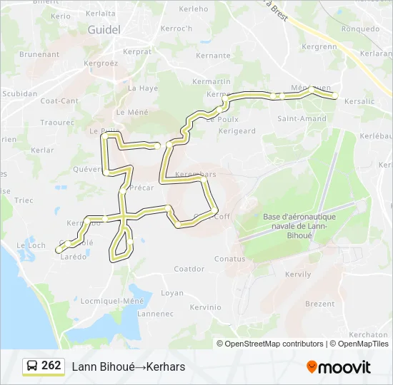 262 Bus Line Map