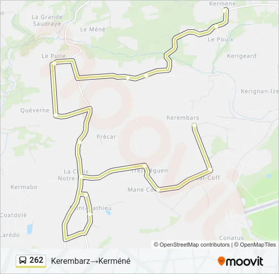 262 Bus Line Map