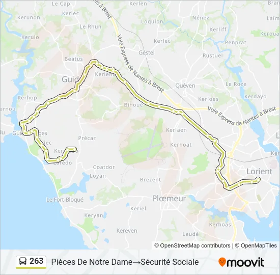 263 Bus Line Map