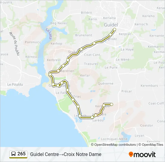265 Bus Line Map