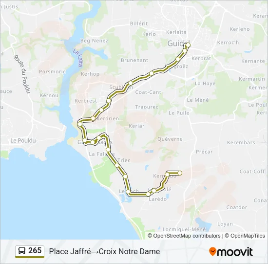 265 Bus Line Map