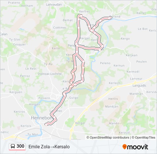 300 bus Line Map