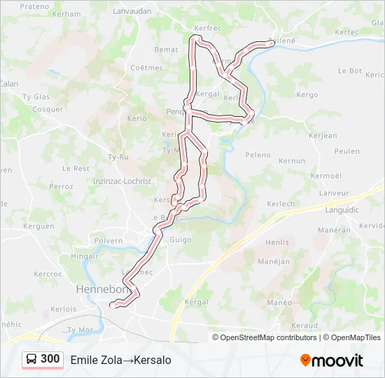 300 Bus Line Map