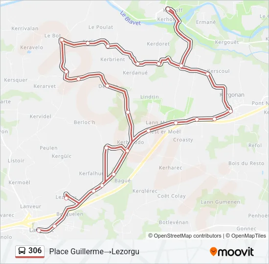 306 Bus Line Map