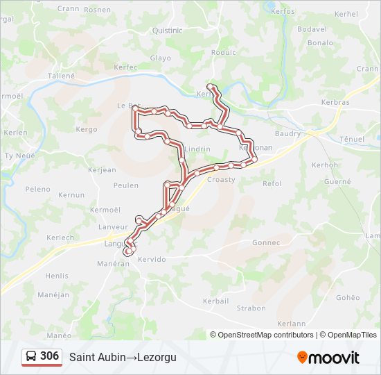 306 bus Line Map