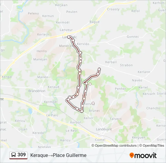 309 Bus Line Map