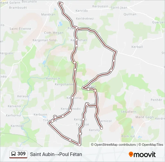 309 Bus Line Map
