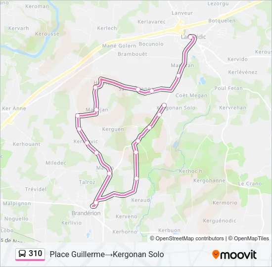 310 Bus Line Map
