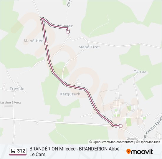 312 bus Line Map