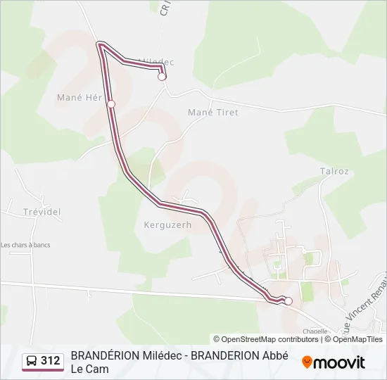 312 Bus Line Map
