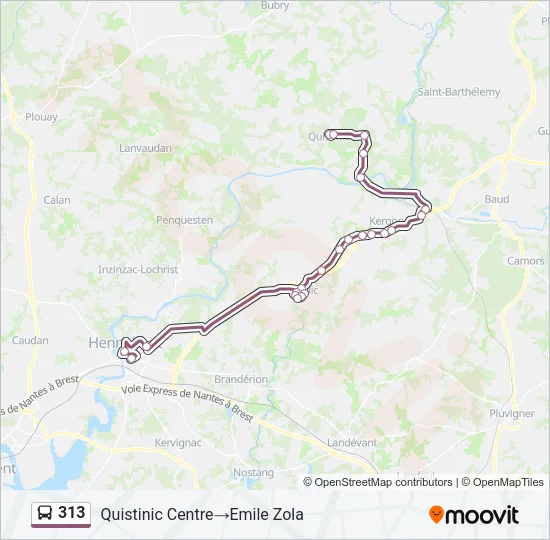 313 Bus Line Map