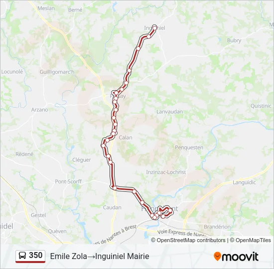 350 Bus Line Map