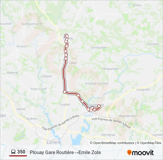350 Bus Line Map