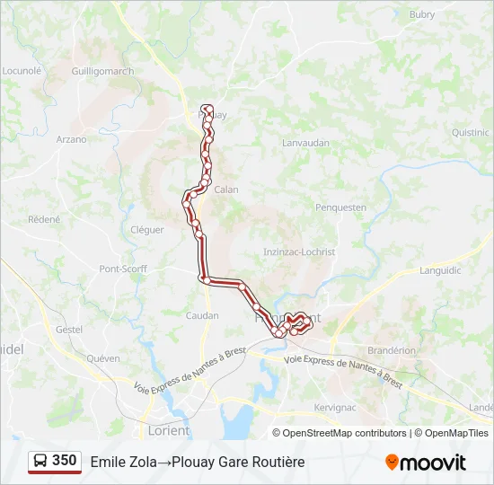 350 Bus Line Map