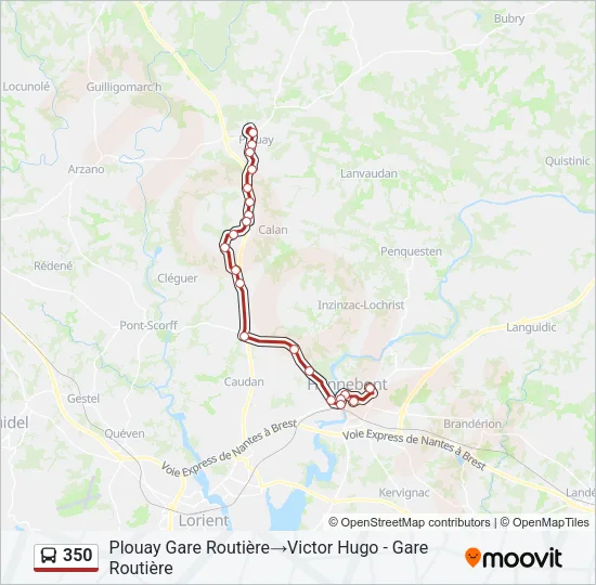 350 Bus Line Map