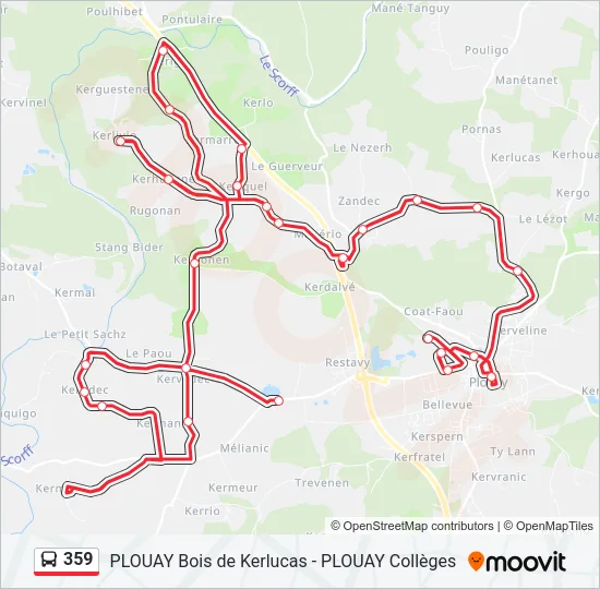 359 Bus Line Map