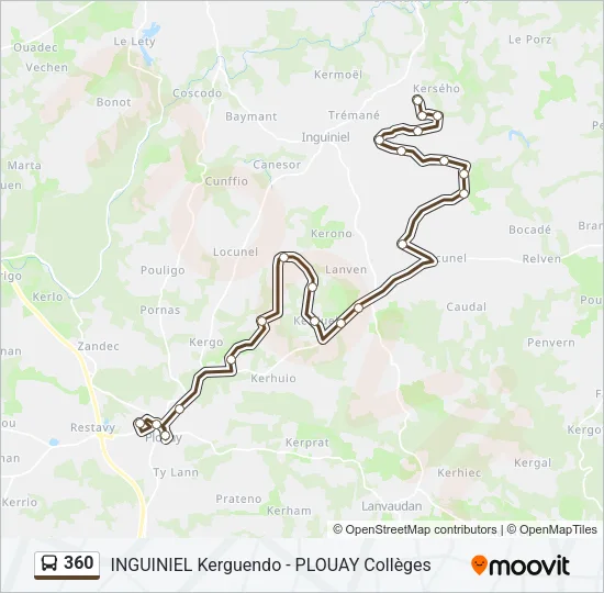 360 Bus Line Map