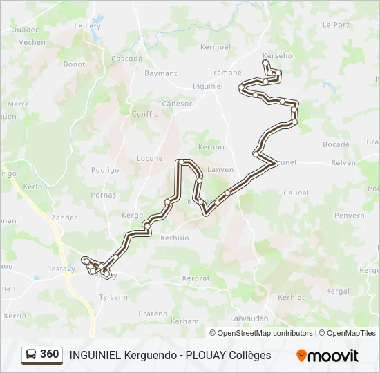 360 Bus Line Map