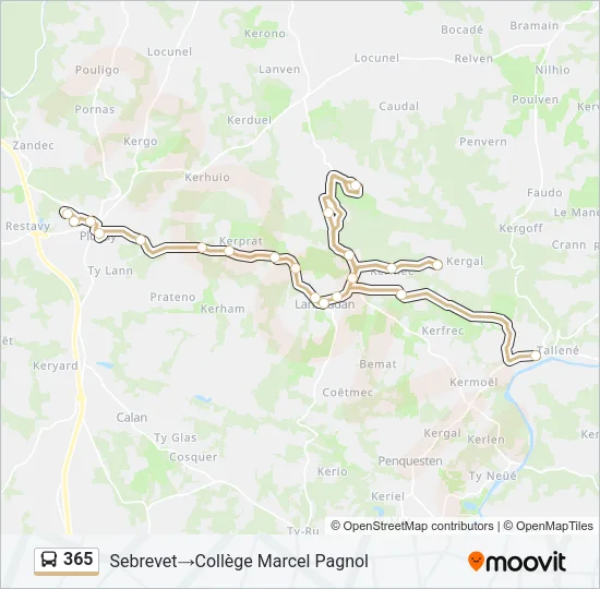 365 Bus Line Map