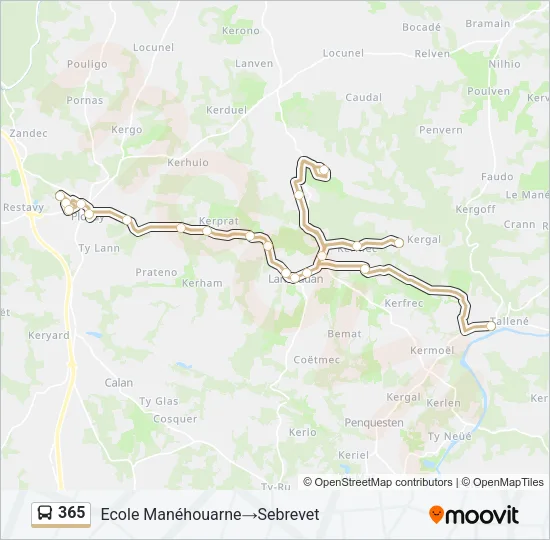365 Bus Line Map