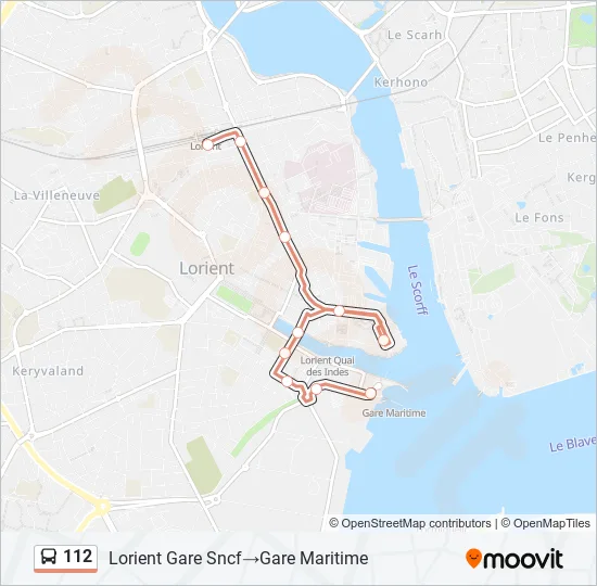 112 Bus Line Map